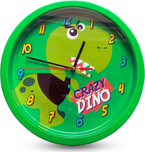Orologio Crazy Dino Dinosauri da Parete Diametro Cm. 24 - Kl10770
