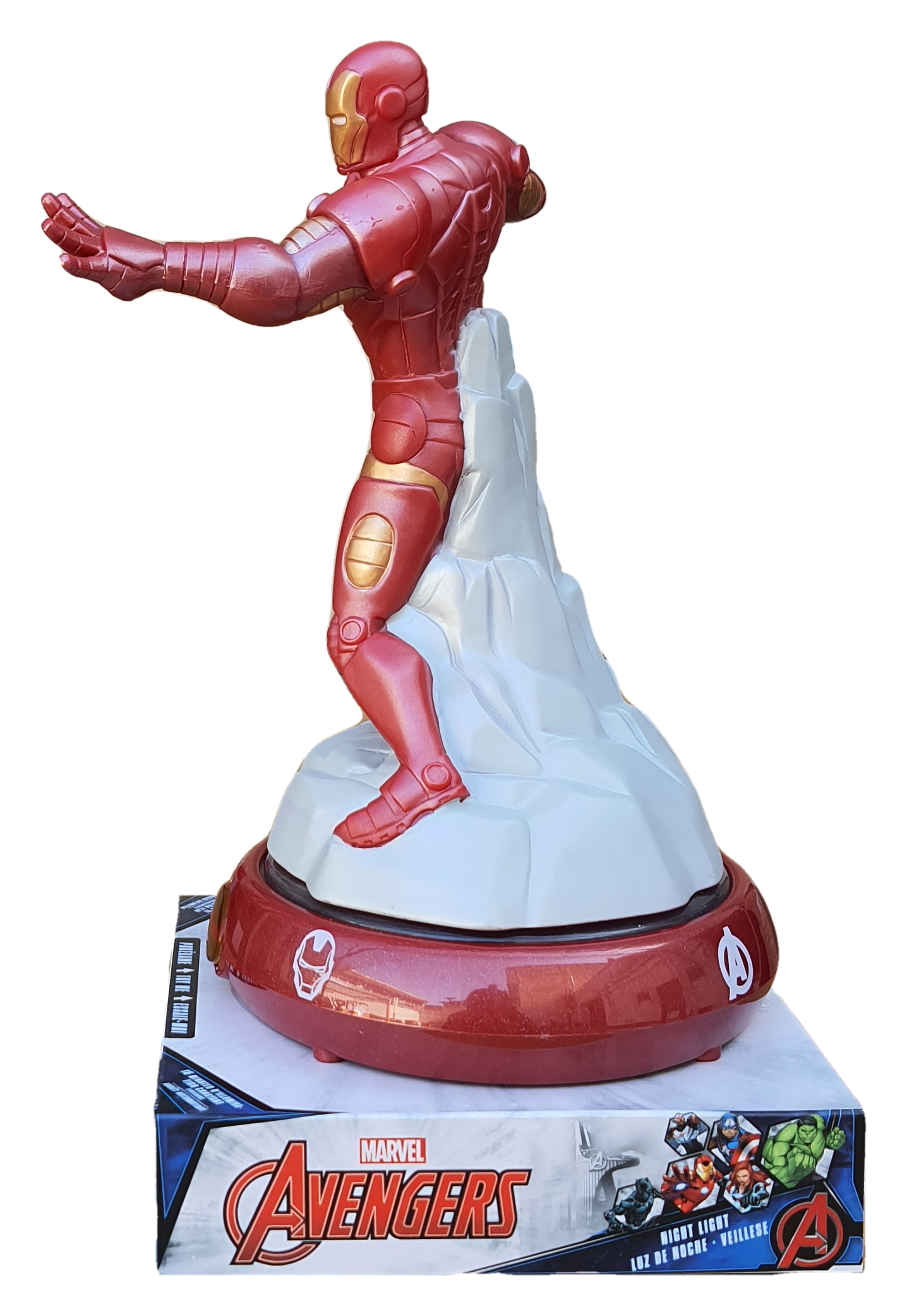 Lampada 3d Iron Man MARVEL Avengers Comodino Luce LED a Batterie - Mv15912