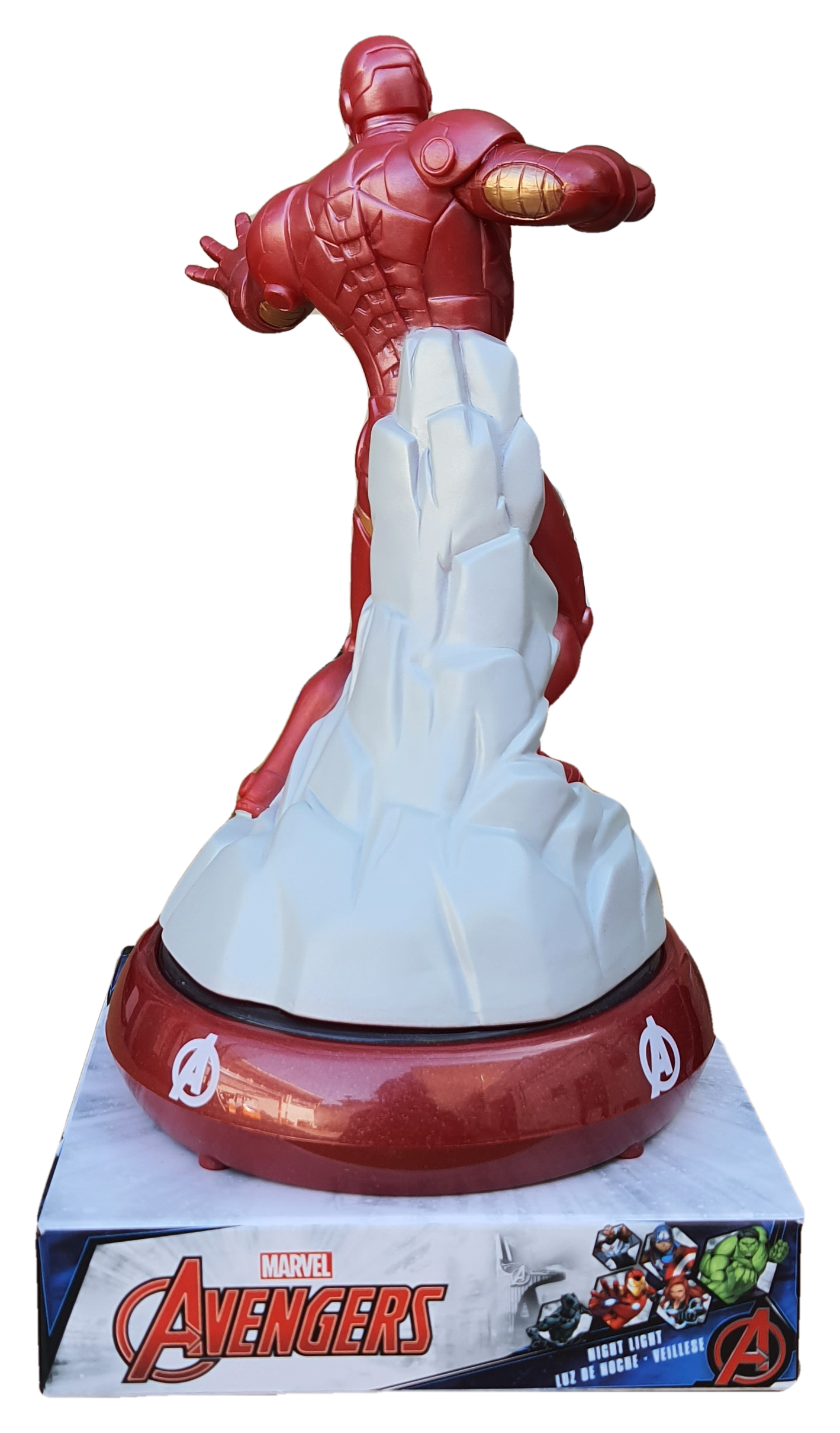 Lampada 3d Iron Man MARVEL Avengers Comodino Luce LED a Batterie - Mv15912
