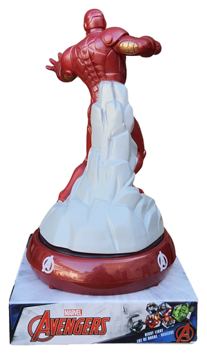 Lampada 3d Iron Man MARVEL Avengers Comodino Luce LED a Batterie - Mv15912