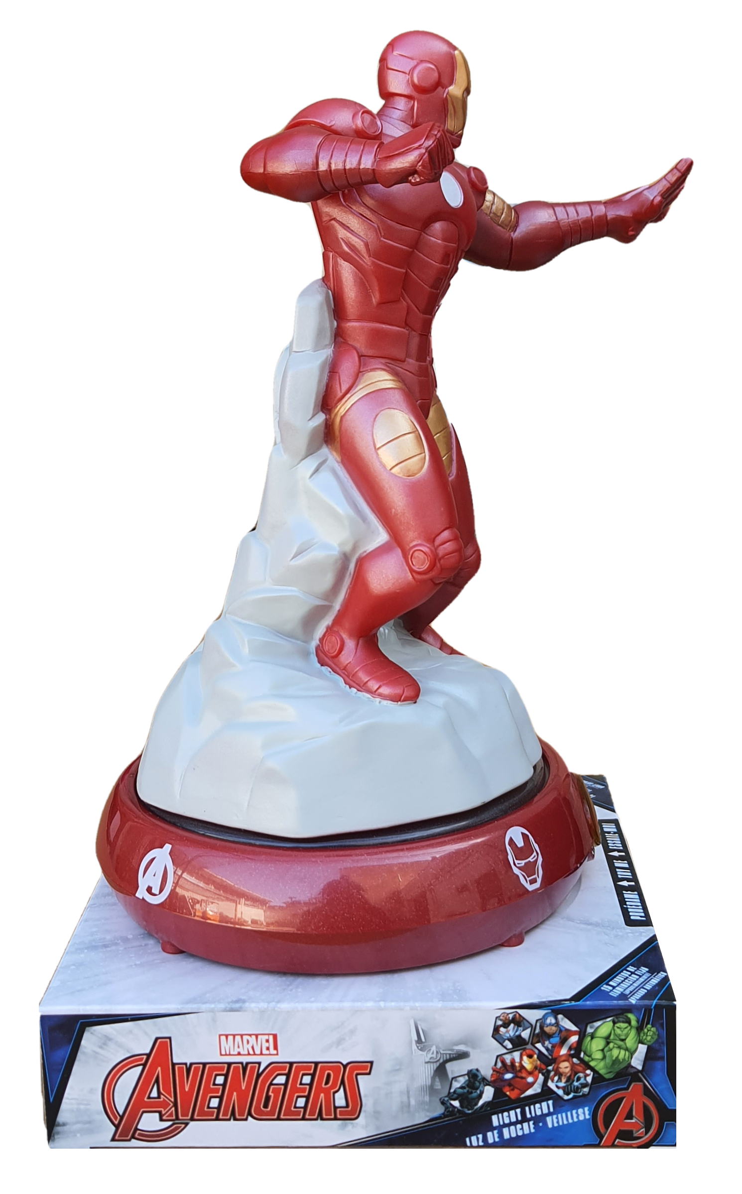 Lampada 3d Iron Man MARVEL Avengers Comodino Luce LED a Batterie - Mv15912