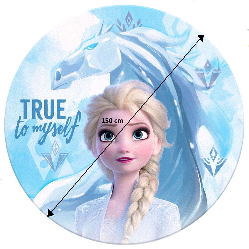 Telo Mare Rotondo Frozen Ii DISNEY Elsa Asciugamano in Microcotone Cm. 150 - Wd21000