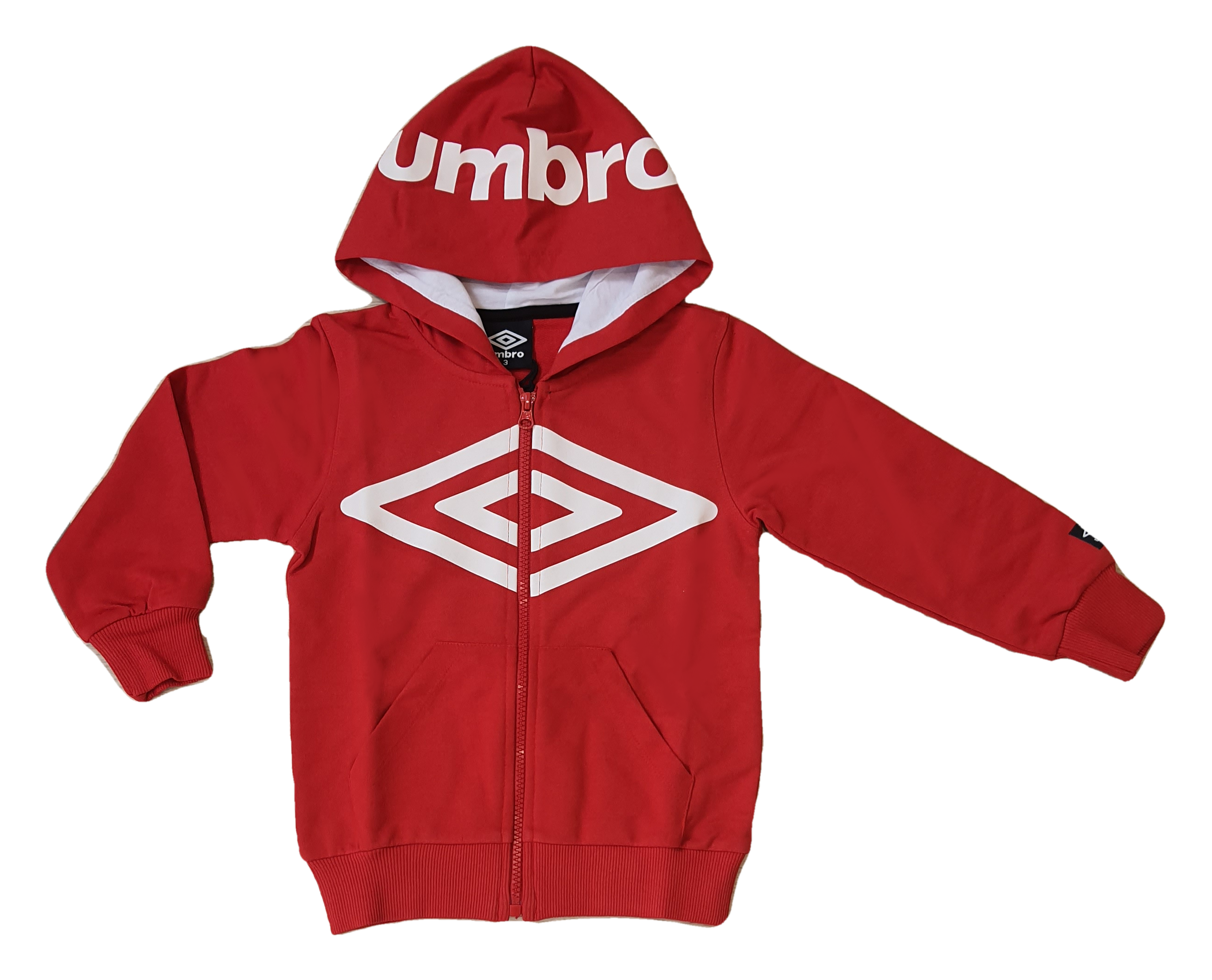 Felpa con Zip e Cappuccio Bambino - 020167rosso