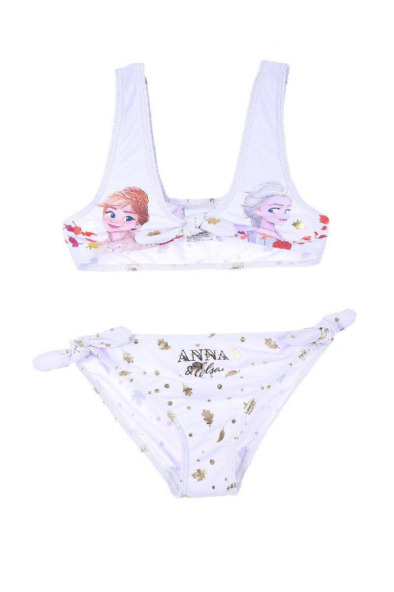Costume Mare Frozen Elsa Anna DISNEY Bikini 2 Pezzi Bambina - Ue1862bianco