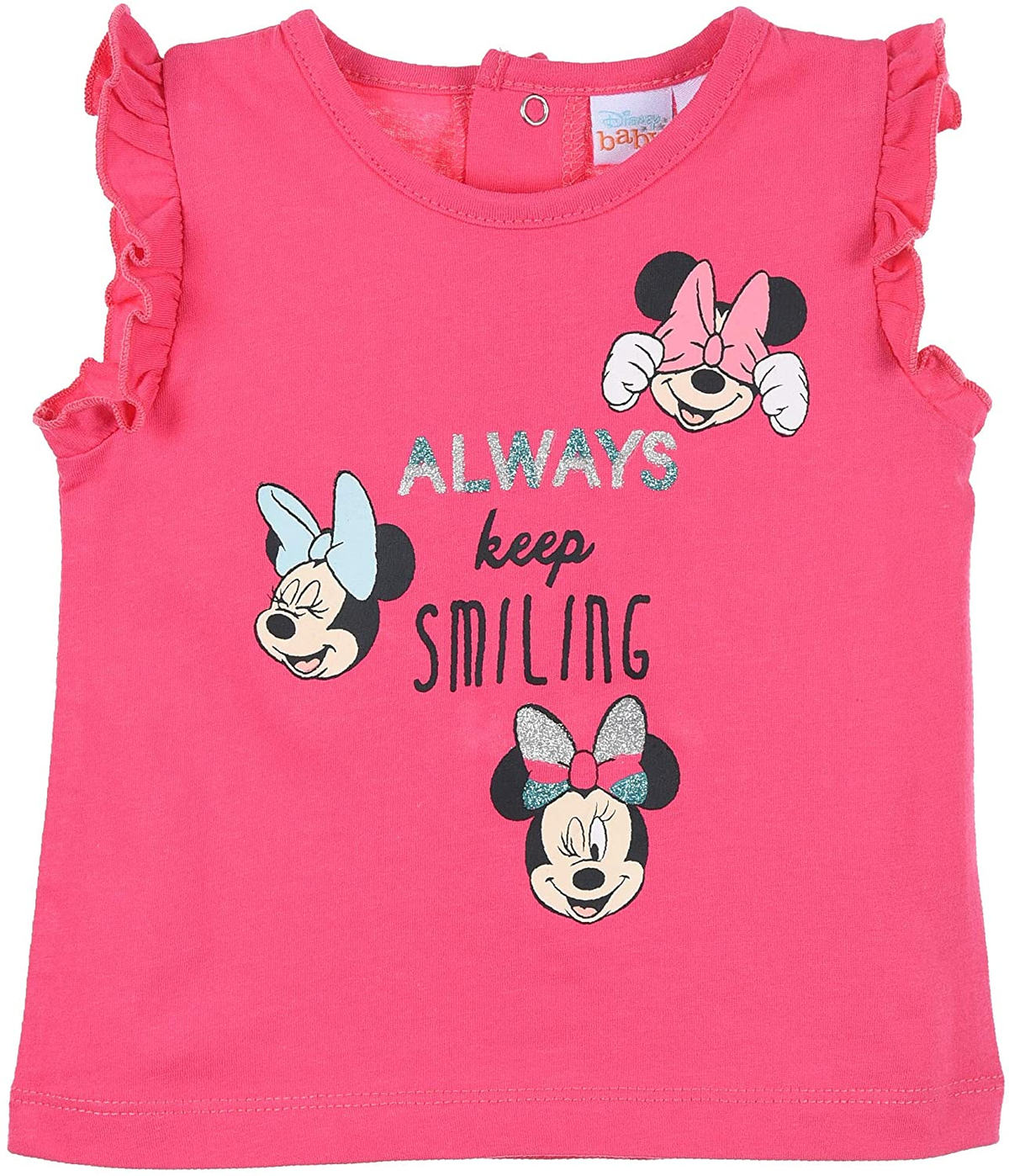 T-Shirt M.c. Minnie Mouse DISNEY Neonata Bambina Sun City - Ue0077fuxia