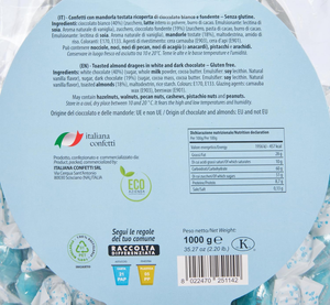 Confetti Maxtris Twist Celeste Cioccolato Bianco Fondente Mandorla Monoporzione 1 Kg Confettata - Twmaxc
