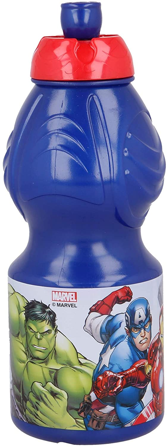 Borraccia Avengers MARVEL Hulk Thor Capitan America Iron Man Sport Plastica con Beccuccio Ml. 400 - St57732