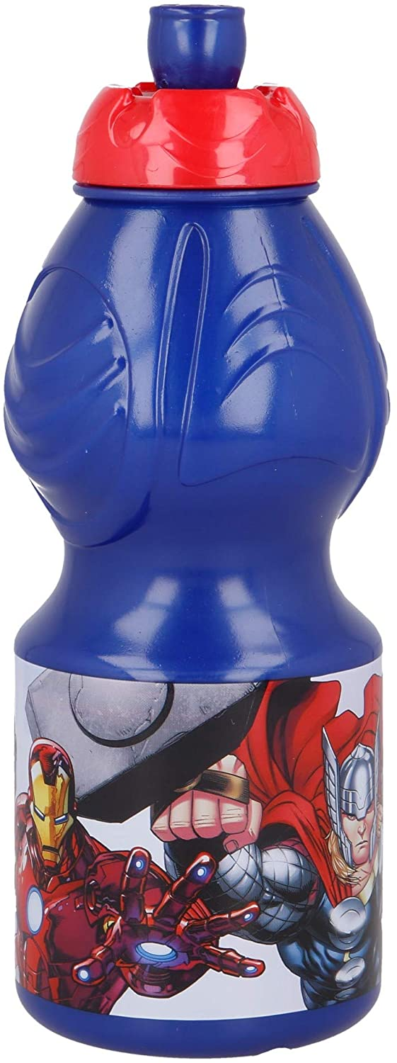 Borraccia Avengers MARVEL Hulk Thor Capitan America Iron Man Sport Plastica con Beccuccio Ml. 400 - St57732