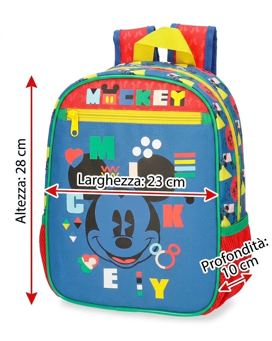 Zaino Scuola Asilo Topolino Mickey Mouse DISNEY Tempo Libero Cm. 28 - 4382121