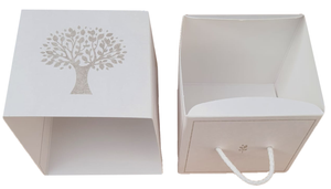 Bomboniera Astuccio Cassetto con Cordino Albero Della Vita con Confetti 9x9x8 CM - 16784