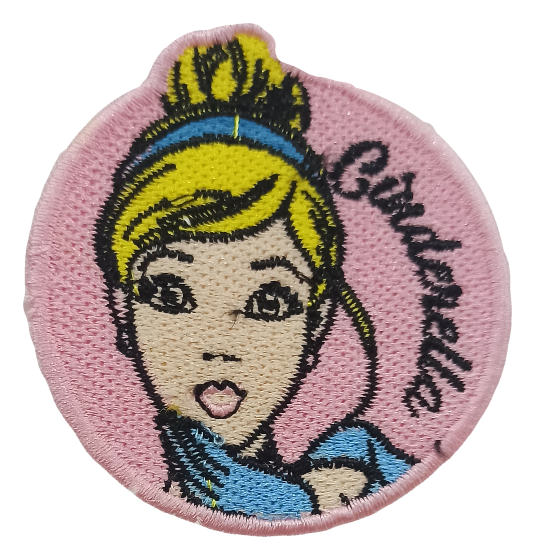 Grembiule Principesse DISNEY Cenerentola Scuola Asilo Ricamato Bianco Cotone - Pri0181