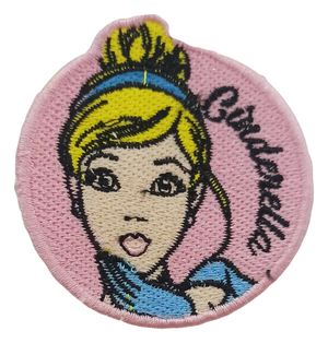 Grembiule Principesse DISNEY Cenerentola Scuola Asilo Ricamato Bianco Cotone - Pri0181