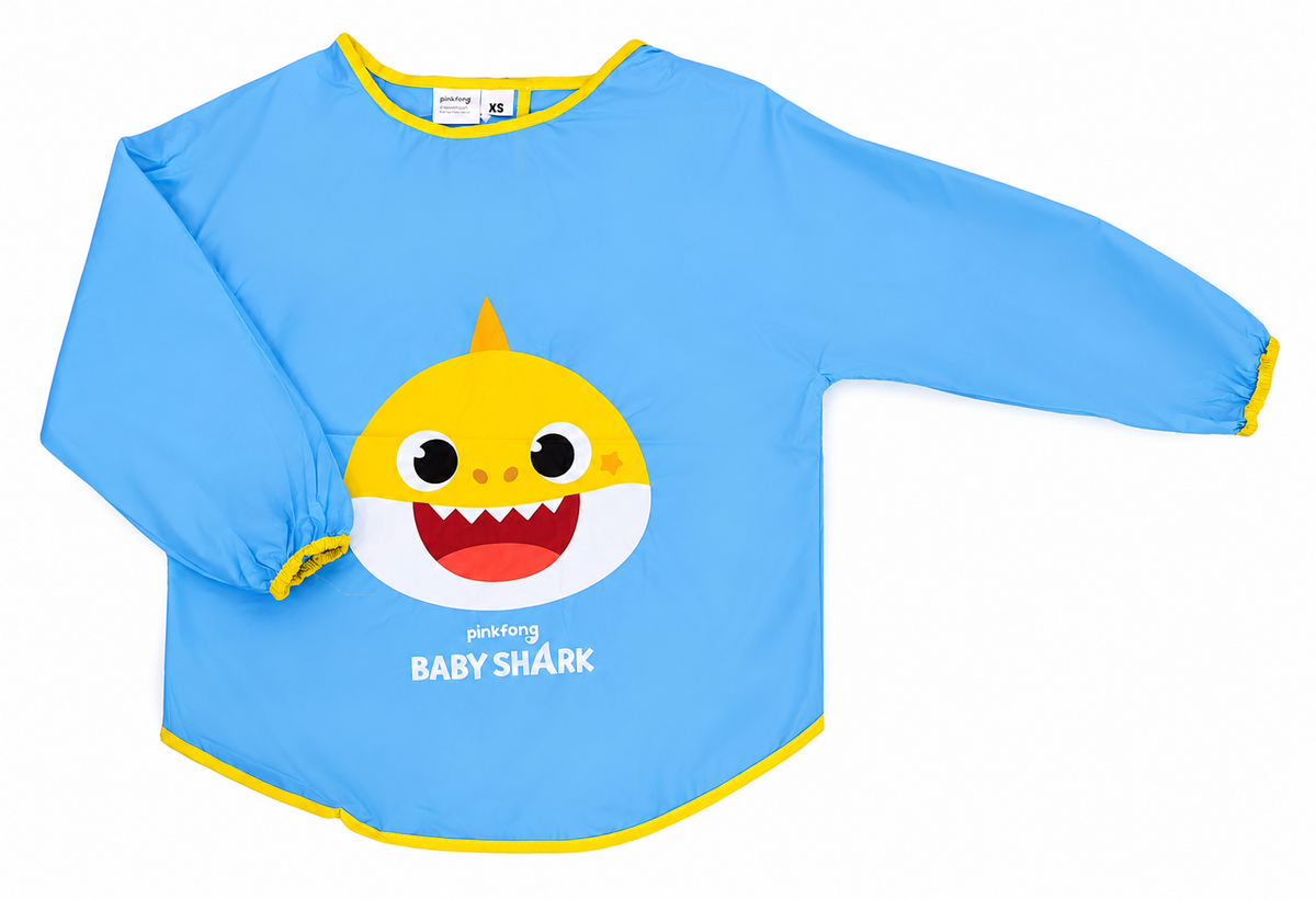 Grembiule Pittura Baby Shark Impermeabile Scuola Pranzo Disegnare - N02596mc