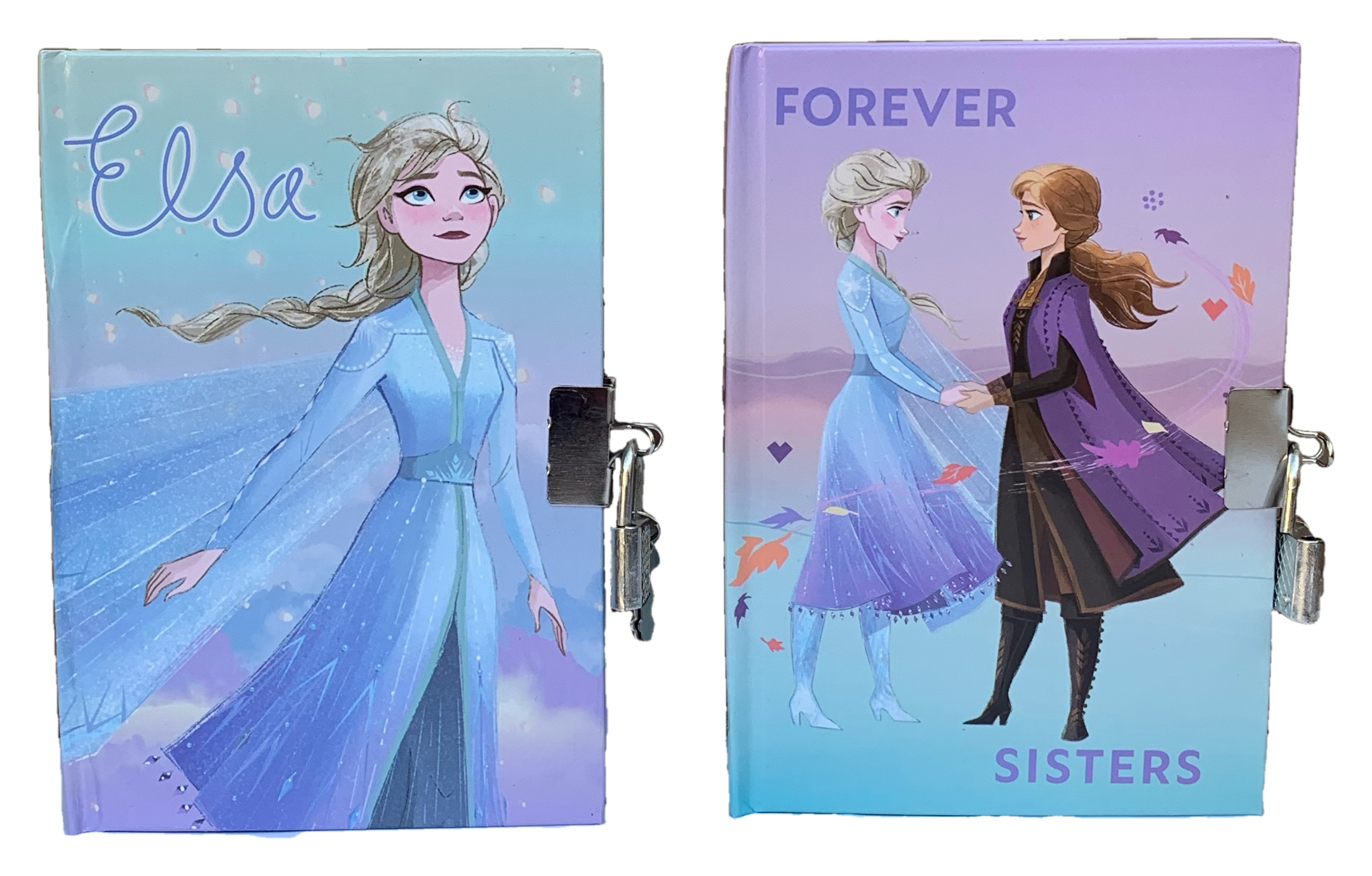Set 2 Diari Segreti con Lucchetto Frozen DISNEY Elsa Anna + 2 Penne in Confezione Regalo - Fr0754