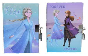 Set 2 Diari Segreti con Lucchetto Frozen DISNEY Elsa Anna + 2 Penne in Confezione Regalo - Fr0754