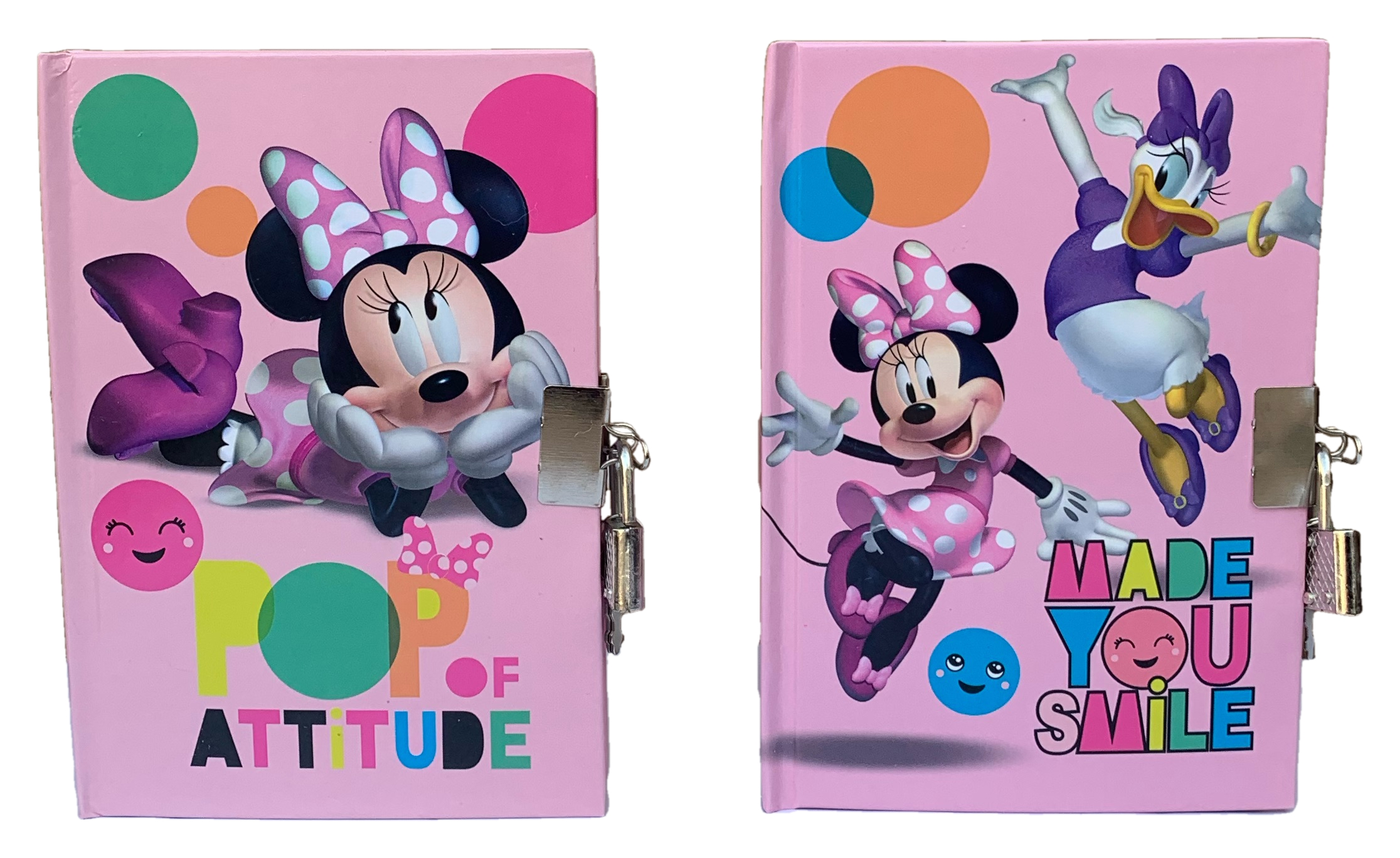 Set 2 Diari Segreti con Lucchetto Minnie Mouse DISNEY + 2 Penne in Confezione Regalo - Min0754