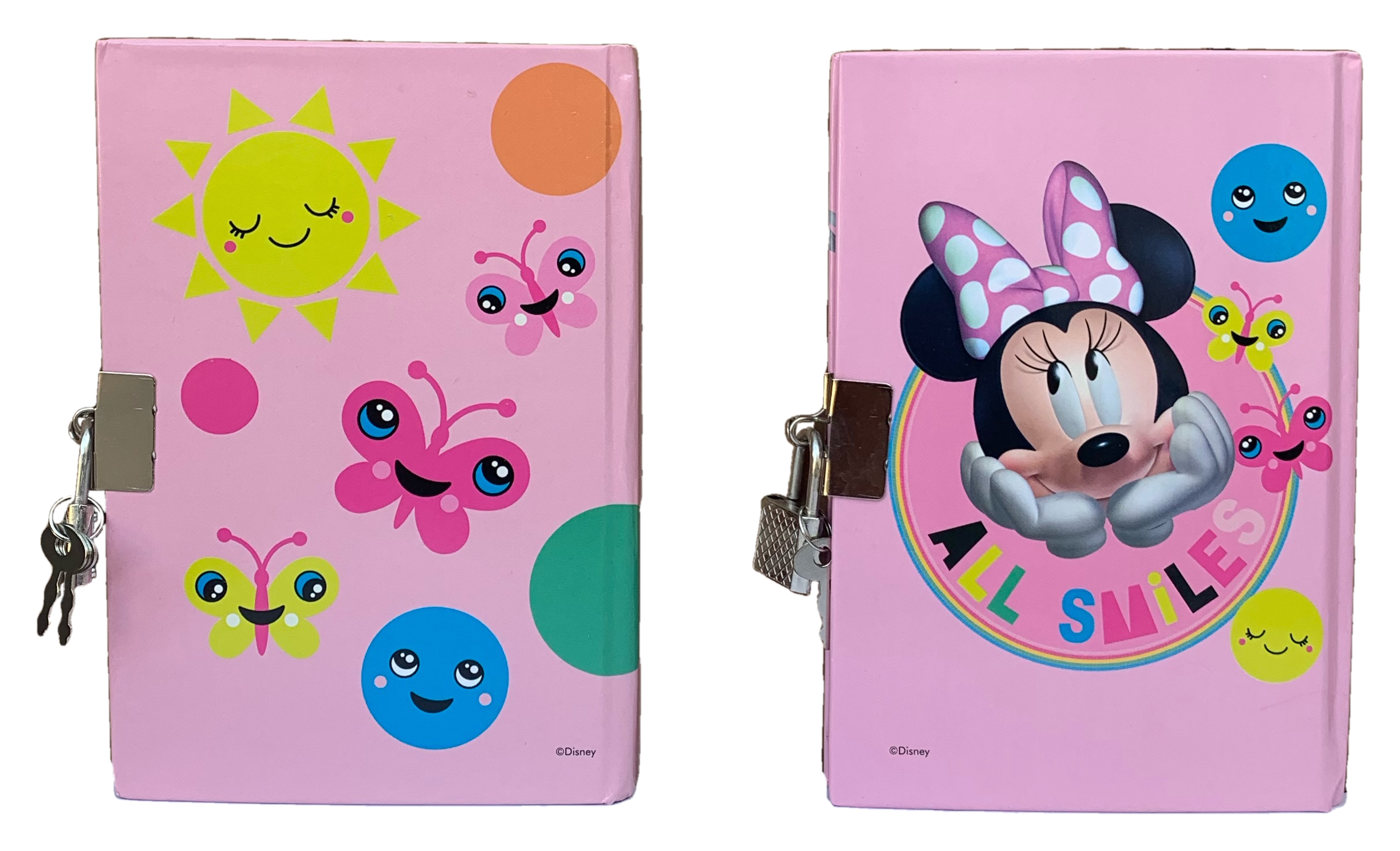 Set 2 Diari Segreti con Lucchetto Minnie Mouse DISNEY + 2 Penne in Confezione Regalo - Min0754
