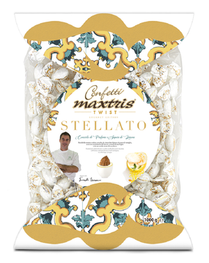 Confetti Maxtris Twist Stellato Mandorla Limone Vaniglia Monoporzione 1 Kg Confettata - Twmaxstel