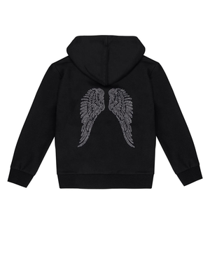 Felpa con Zip e Cappuccio Bambina Ragazza Ubs2 95%co 5%el - H219526