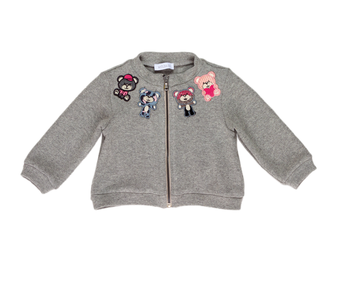 Felpa con Zip Meilisa Bai Girl Neonata 48%pc 48%co 4%ea - Fl4062