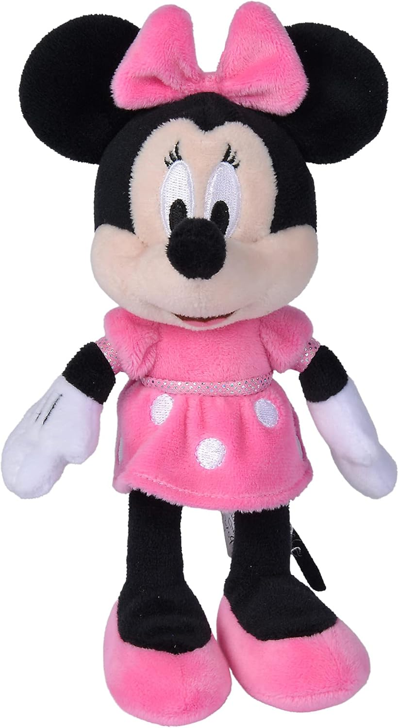 Peluche Minnie Mouse DISNEY Morbido Pupazzo 20 CM con Fiocco Fucsia - 6315870246