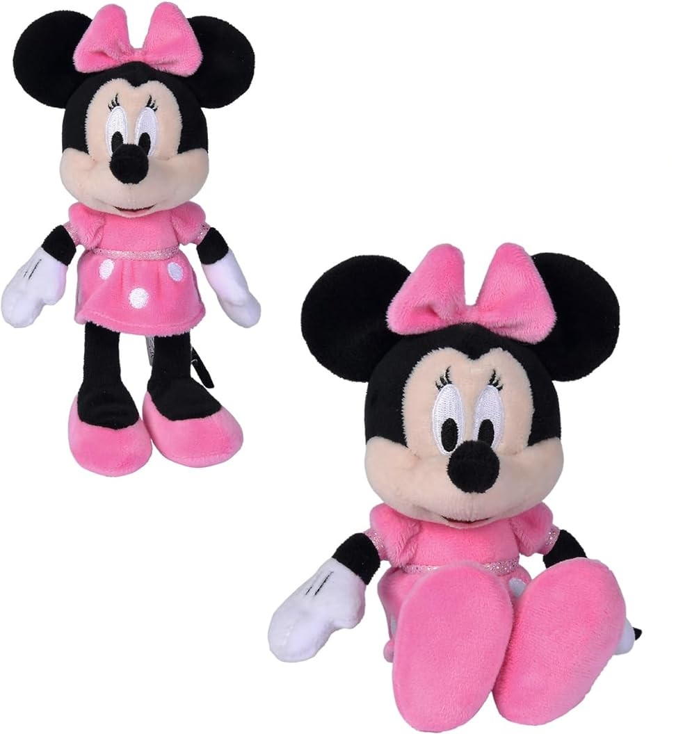 Peluche Minnie Mouse DISNEY Morbido Pupazzo 20 CM con Fiocco Fucsia - 6315870246