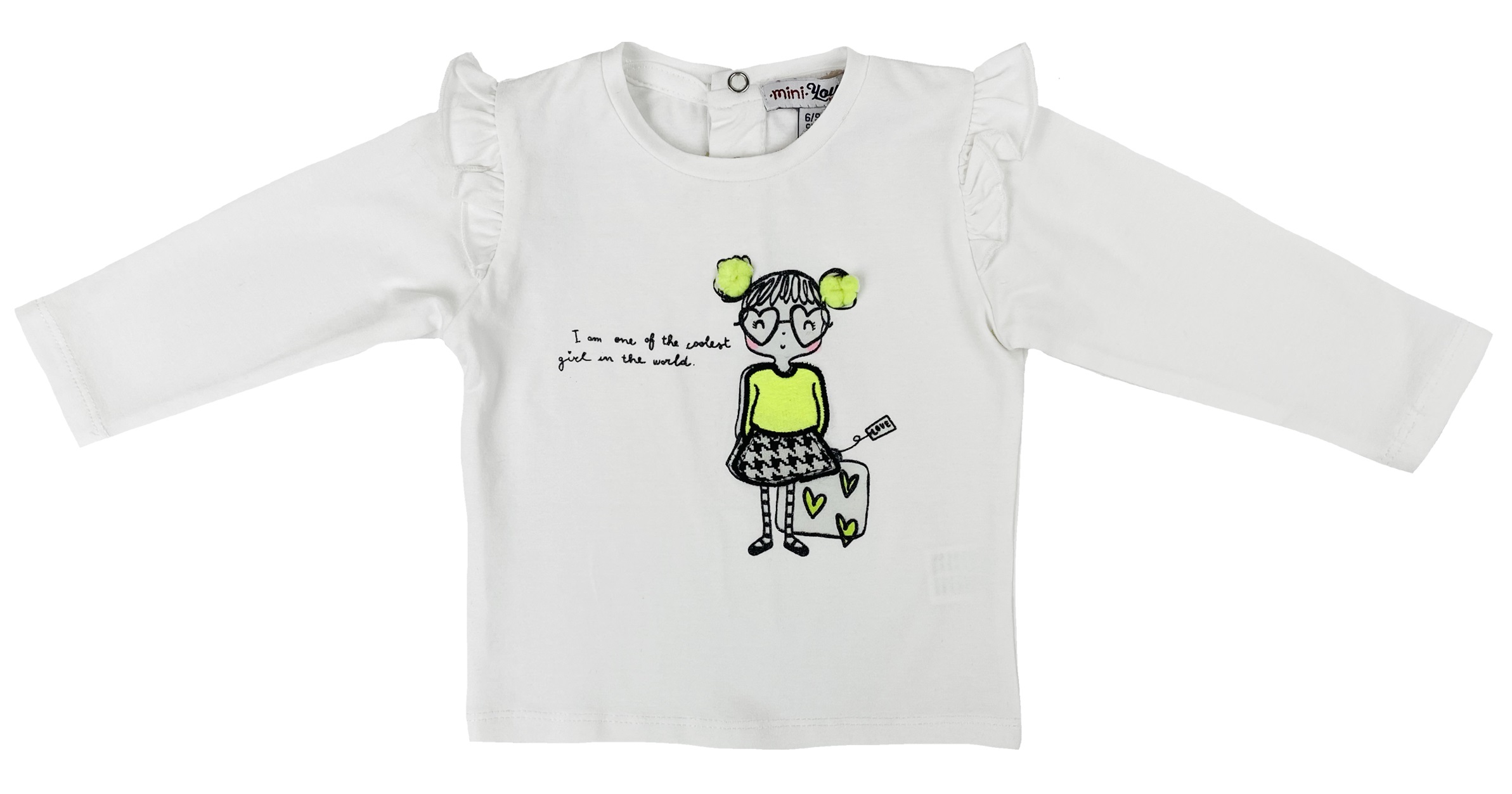 T-Shirt M.l. Yours Culla Neonata Bambina 95% Co 5% Ea - Ay1152