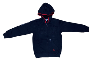 Felpa con Cappuccio e Zip Yours Junior Bambino Ragazzo 100%co -  Ay3242