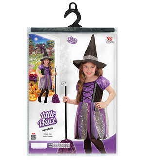 Costume Vestito Abito Travestimento Carnevale Halloween Strega Bambina - 0026