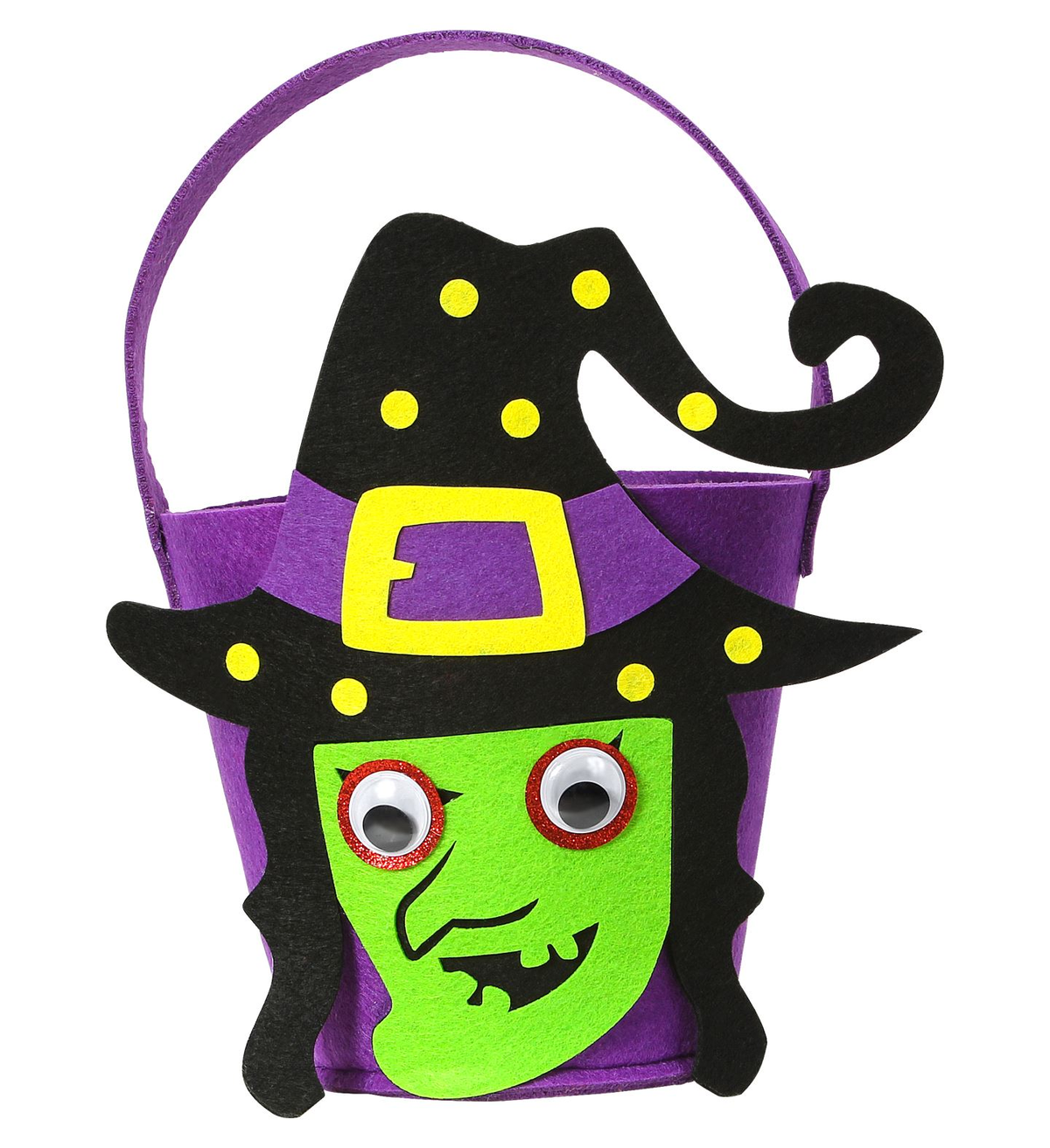 Cestino Borsetta Dolcetto O Scherzetto Strega Accessori Halloween Carnevale Cosplay Bambina - 01346