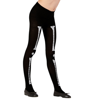 Vestito Carnevale + Accessori Scheletro Vestito Calze Nere da Scheletro 70 Den Travestimento Halloween