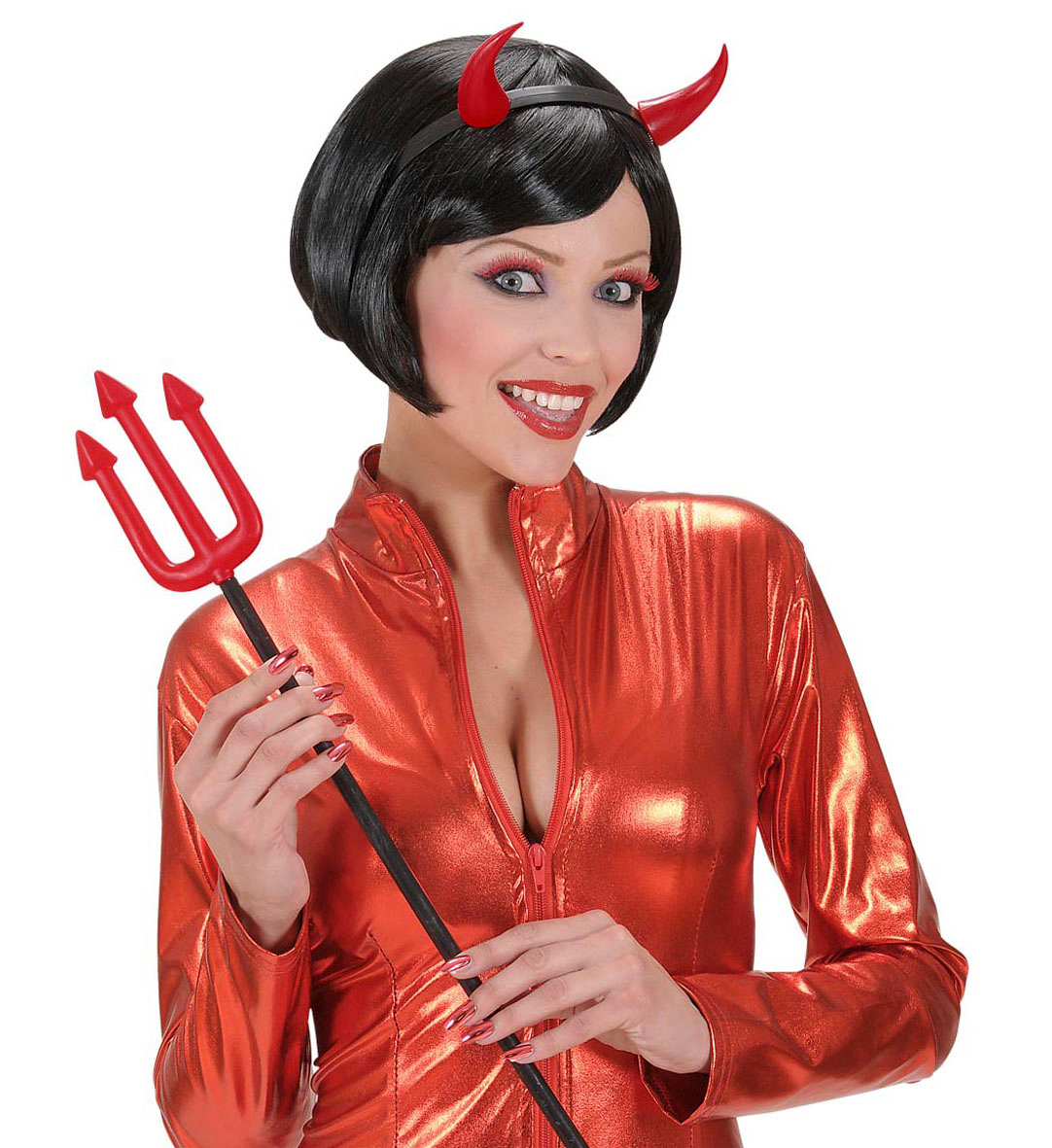 Cerchietto Corna Rosse Accessori Carnevale Halloween - 5483c