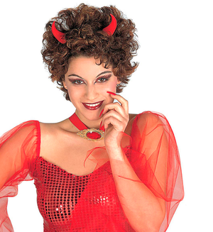 Cerchietto Corna Rosse Accessori Carnevale Halloween - 5483c