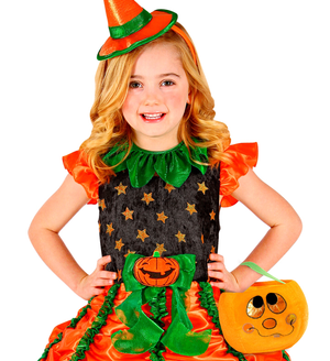 Borsetta Dolcetto O Scherzetto Zucca Accessori Halloween Carnevale Bambina - 7759f