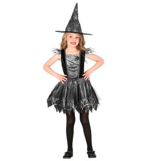 Costume Vestito Abito Travestimento Carnevale Halloween Witch Strega Bambina - 9736