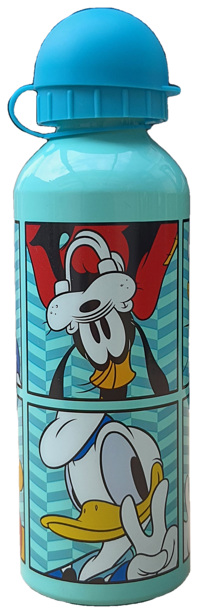 Set DISNEY Friends Paperino Pippo Pluto Paperina Borraccia in Alluminio + Portamerenda in Confezione -  Mf0001