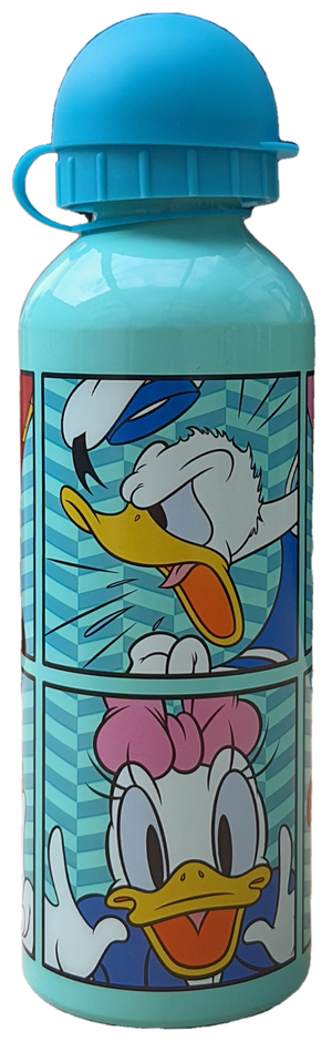 Set DISNEY Friends Paperino Pippo Pluto Paperina Borraccia in Alluminio + Portamerenda in Confezione -  Mf0001