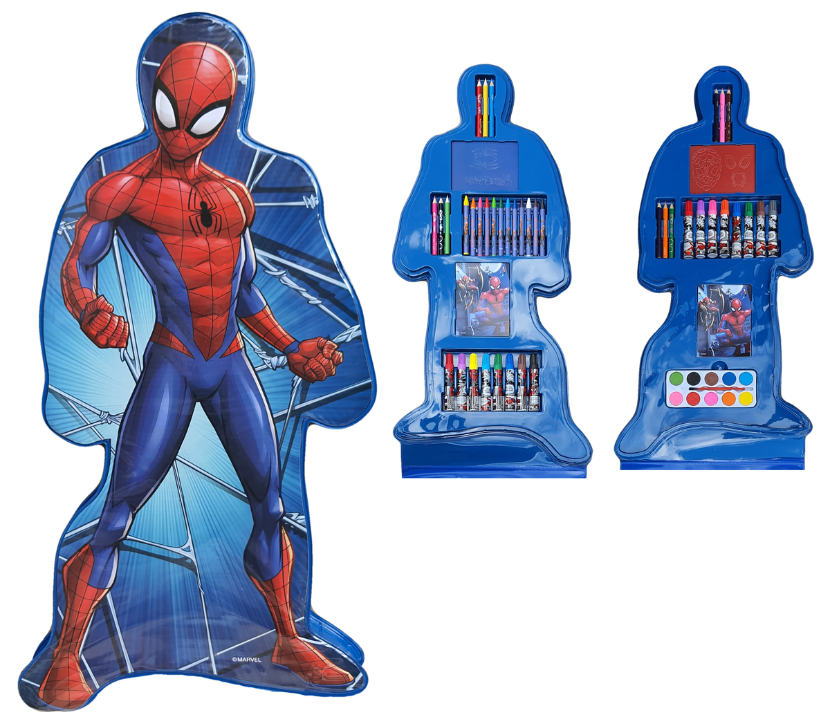 Colori Maxi Set Sagomato Spiderman MARVEL 56 Pezzi Bambino - Sp0584