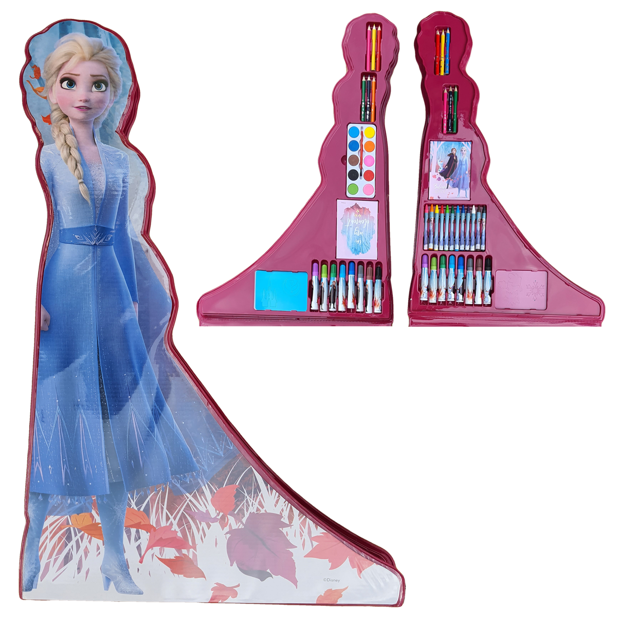 Colori Maxi Set Sagomato Frozen Ii DISNEY Elsa Anna 56 Pezzi Bambina - Fr0648