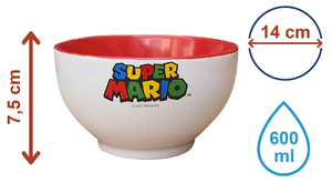 Tazza Larga Super Mario Ciotola da Colazione in Ceramica 600 Ml - Stsm386