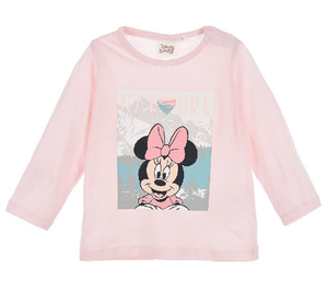 T-Shirt M.l. Minnie Mouse DISNEY Maglietta Neonata Sun City - Hu0048rosa