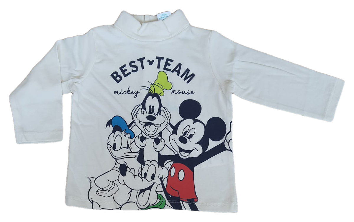 Lupetto Topolino Paperino Pluto Pippo DISNEY Maglietta Neonato Sun City - Hu0015bianco