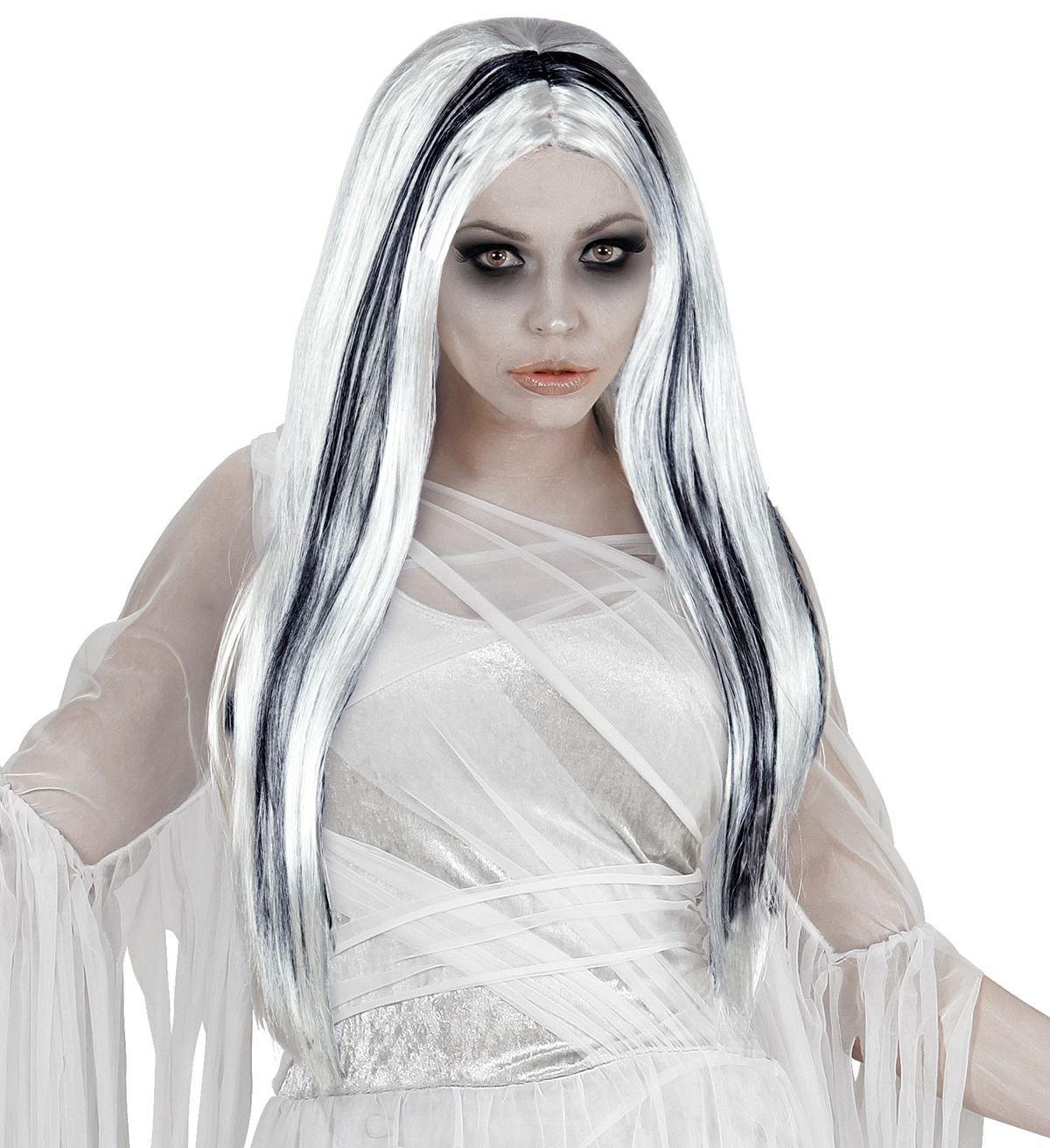 Parrucca Ghostly Spirit Accessori per Abito Vestito Travestimento Halloween - 01996