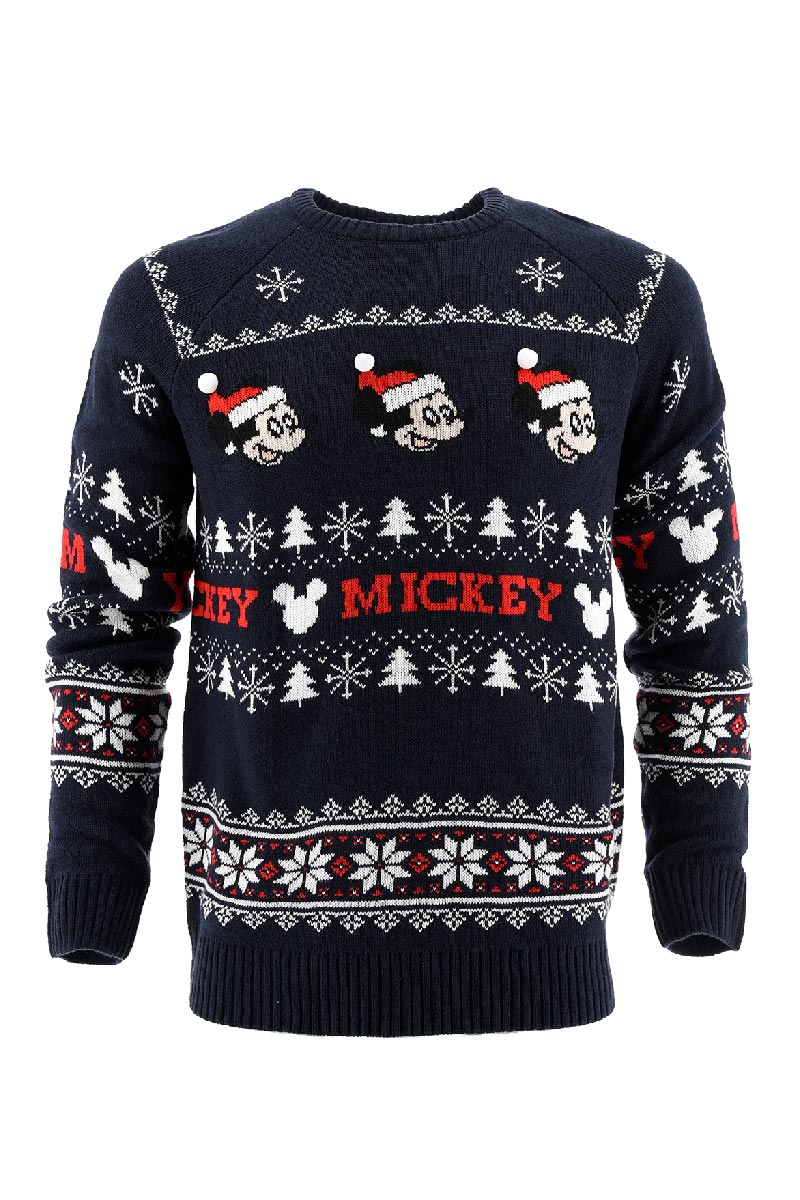 Maglione Natalizio Mickey Mouse DISNEY Topolino Maglietta Adulto Sun City - Hu3552
