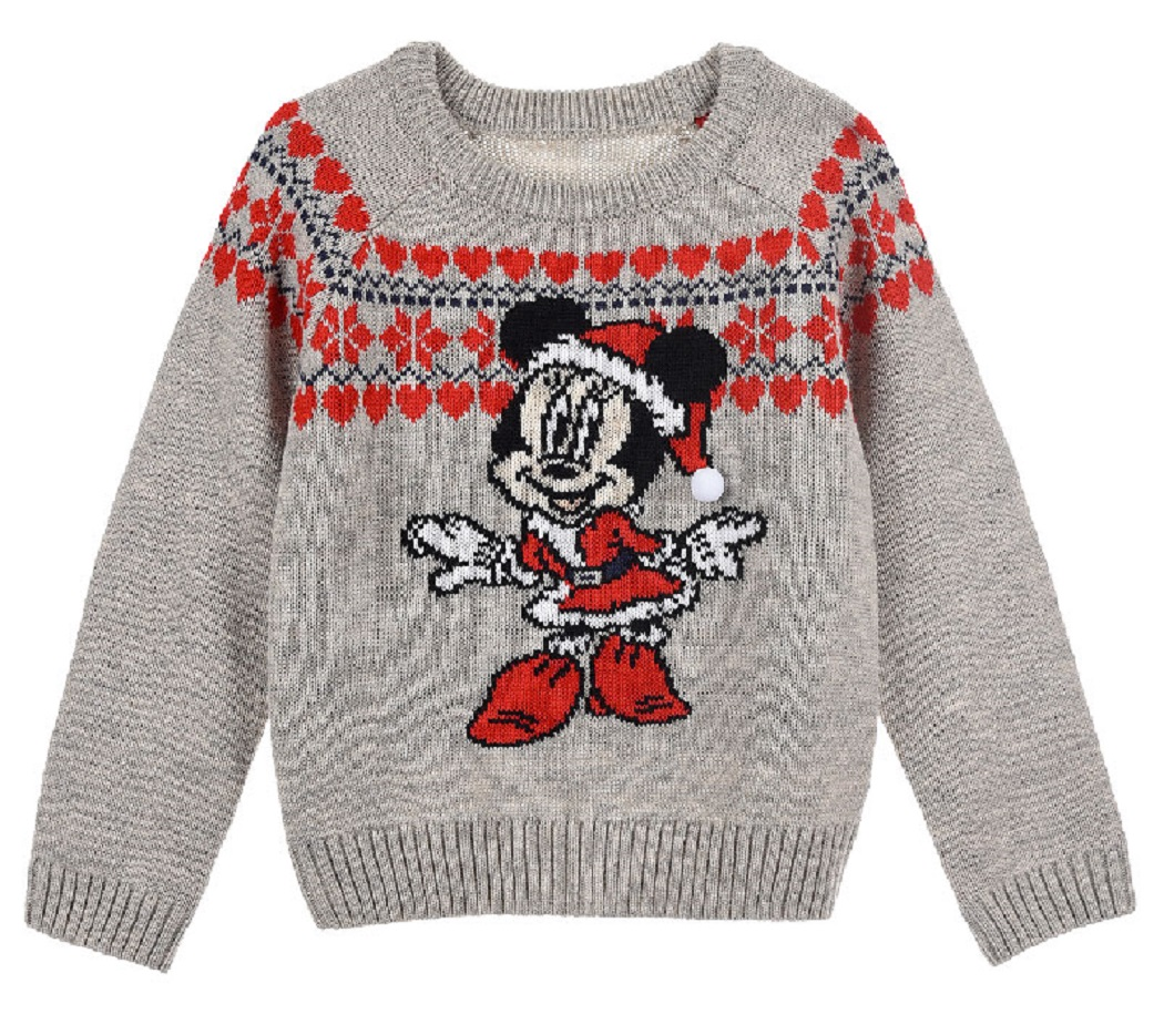 Maglione Natalizio Minnie Mouse DISNEY Maglietta Bambina Sun City - Hu1310