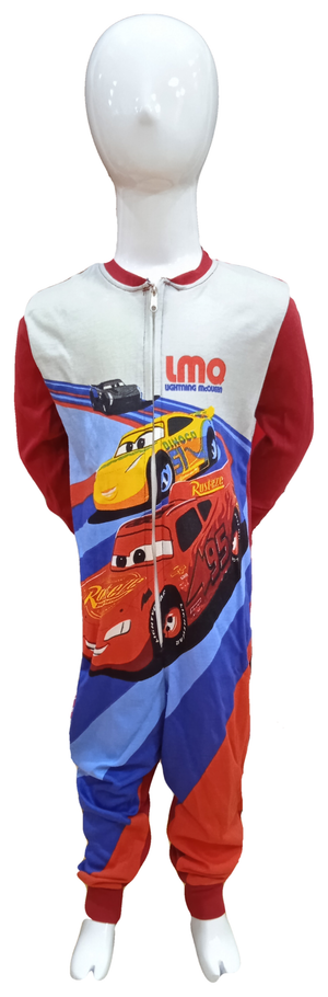 Pigiama Tutone Lungo Cars DISNEY Pixar Saetta Mcqueen 100% Cotone Interlock - Cars0052rosso