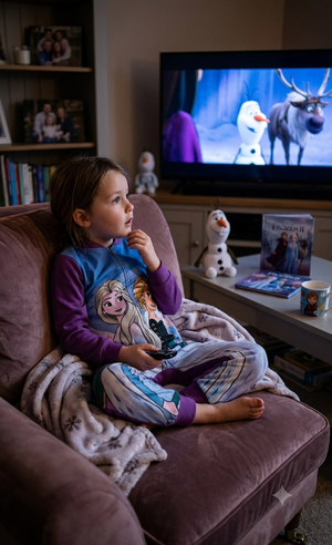 Pigiama Tutone Lungo Frozen Ii DISNEY Elsa Anna 100% Cotone Interlock - Fro0046viola