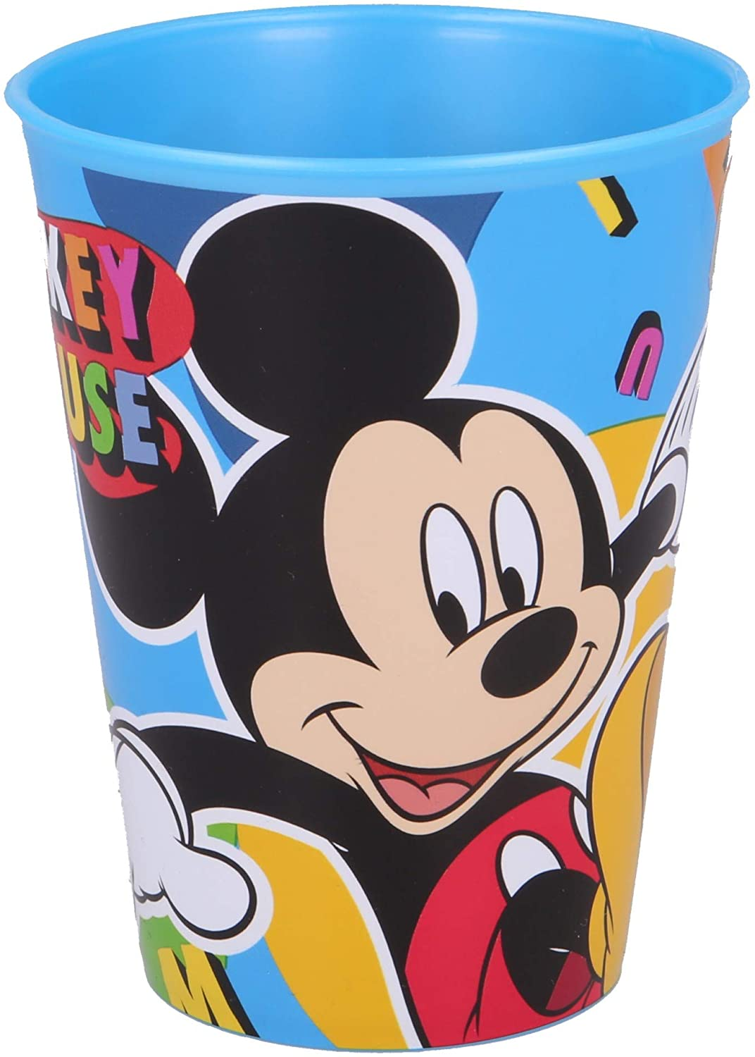 Bicchiere Mickey Mouse DISNEY Topolino Pluto Plastica Ml.260 Cm. 10x7,5 - St50107