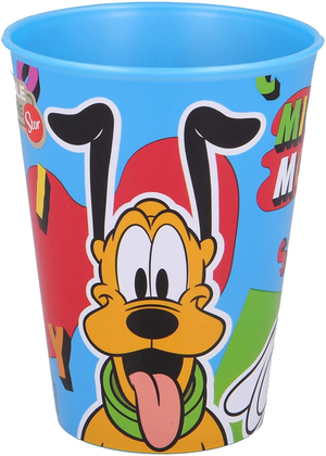 Bicchiere Mickey Mouse DISNEY Topolino Pluto Plastica Ml.260 Cm. 10x7,5 - St50107