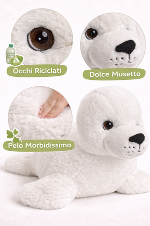 Peluche Foca Grs Cm. 35 Plastica Reciclata Lelly - 800052